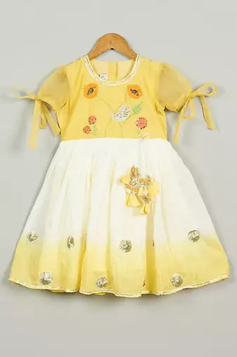 Yellow shaded dress