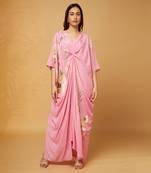 Pink cowl style kaftan