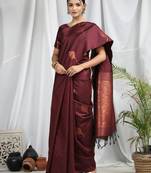 MAROON GORGEOUS SOFT SILK SAREE