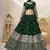 green sequins georgette lehenga set choli with dupatta with dupatta