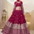 hot pink sequins georgette lehenga set choli with dupatta with dupatta