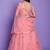 PINK THREAD MIRROR & GLITTER EMBROIDERED NET TRADITIONAL NAVRATRI PARTY WEAR FESTIVAL STITCHED LEHENGA CHOLI
