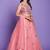 PINK THREAD MIRROR & GLITTER EMBROIDERED NET TRADITIONAL NAVRATRI PARTY WEAR FESTIVAL STITCHED LEHENGA CHOLI