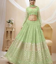 pista sequins georgette lehenga set choli with dupatta with dupatta
