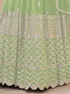 pista sequins georgette lehenga set choli with dupatta with dupatta 6