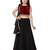 Aarika girls maroon-black lehenga choli set