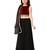 Aarika girls maroon-black lehenga choli set