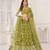 Light Green Embroidery Net A Line Lehenga With Blouse