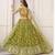 Light Green Embroidery Net A Line Lehenga With Blouse