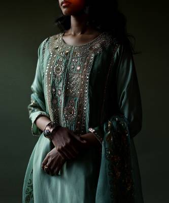 Green Kurta Set 1