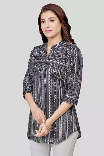  cotton blend printed short kurti