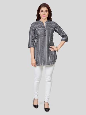  cotton blend printed short kurti 5
