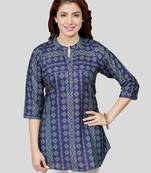 Saree swarg cotton blend printed short kurti