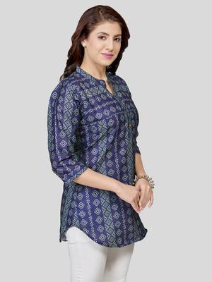 cotton blend printed short kurti 3