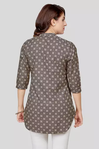  crepe printed short kurti