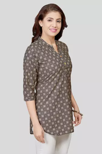  crepe printed short kurti