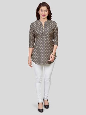  crepe printed short kurti 5