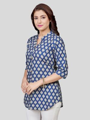  crepe printed short kurti 4