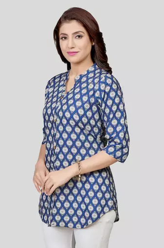 Saree swarg crepe printed short kurti