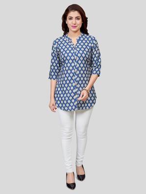  crepe printed short kurti 5