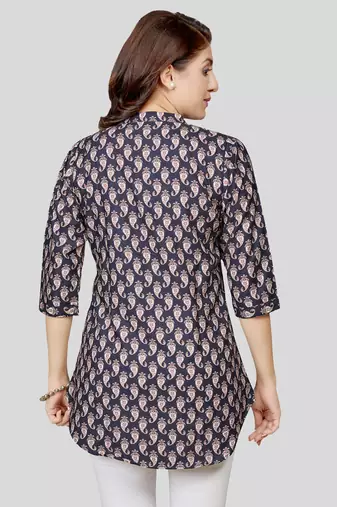  crepe printed short kurti