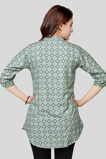  crepe printed short kurti