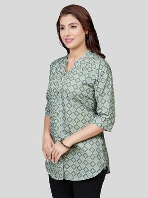  crepe printed short kurti 4