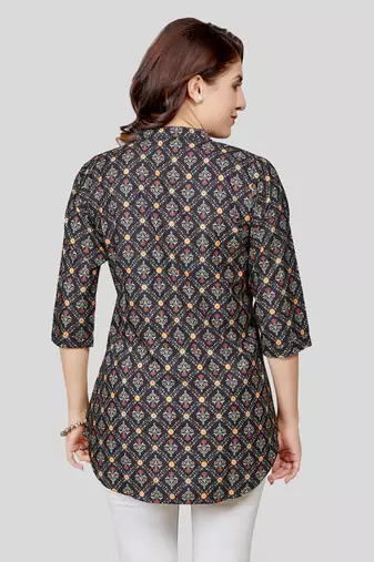  crepe printed short kurti