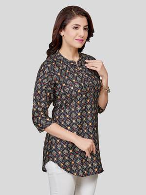  crepe printed short kurti 3