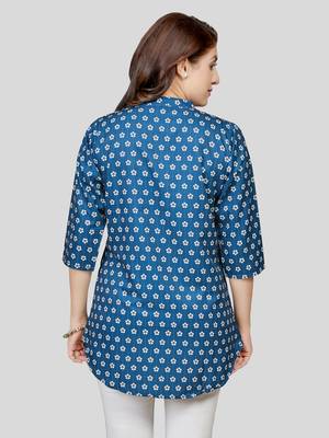  crepe printed short kurti 2