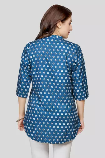  crepe printed short kurti