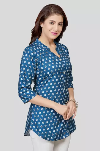  crepe printed short kurti