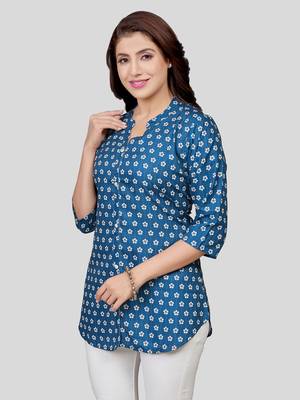  crepe printed short kurti 4