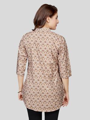  crepe printed short kurti 2