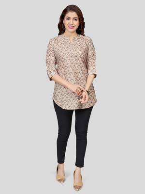  crepe printed short kurti 5