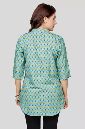  crepe printed short kurti