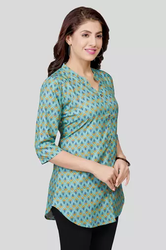  crepe printed short kurti