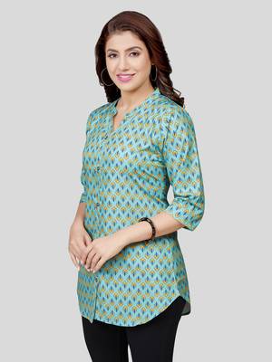  crepe printed short kurti 4