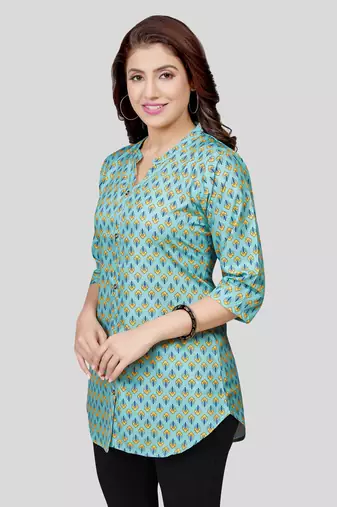  crepe printed short kurti