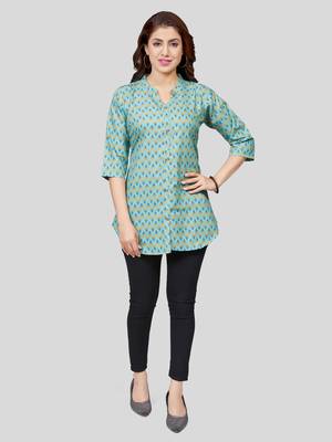  crepe printed short kurti 5