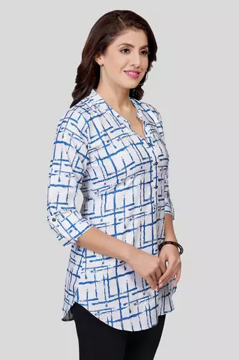  crepe printed short kurti