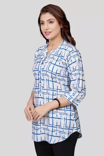  crepe printed short kurti
