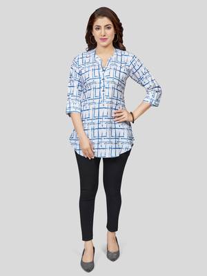  crepe printed short kurti 5