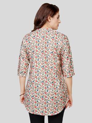  crepe printed short kurti 2