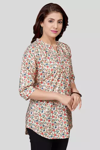 Saree swarg crepe printed short kurti