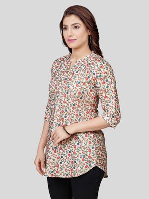  crepe printed short kurti 4