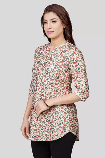 Saree swarg crepe printed short kurti