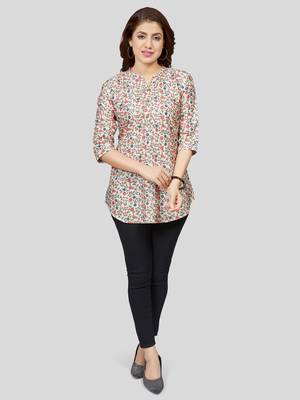  crepe printed short kurti 5