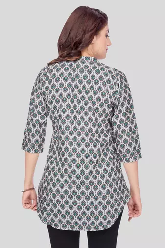  crepe printed short kurti