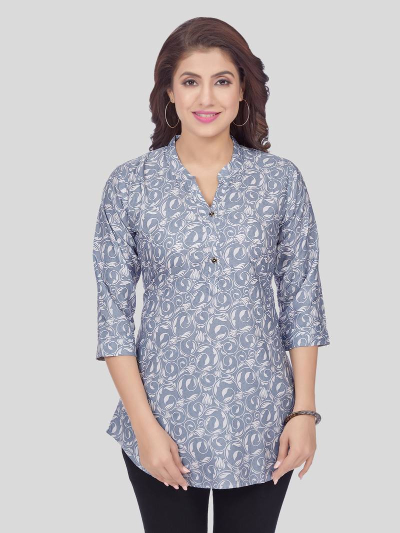 Saree swarg crepe printed short kurti